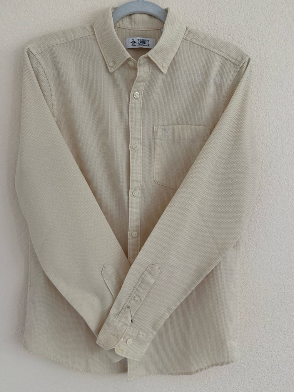 Original Penguin by Munsingwear Men's Classic Button-Down Shirt - Tan S
